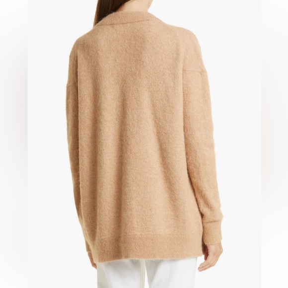 NORDSTROM Fuzzy Alpaca Blend Oversize Open Cardigan Medium - Picture 5 of 6